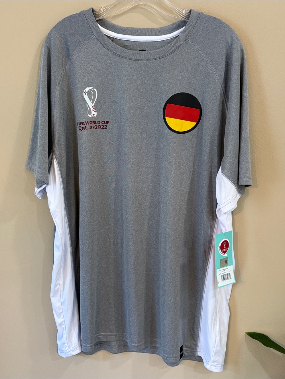 Men's Gray FIFA World Cup Qatar 2022 Germany Graphic Shirt, XXL